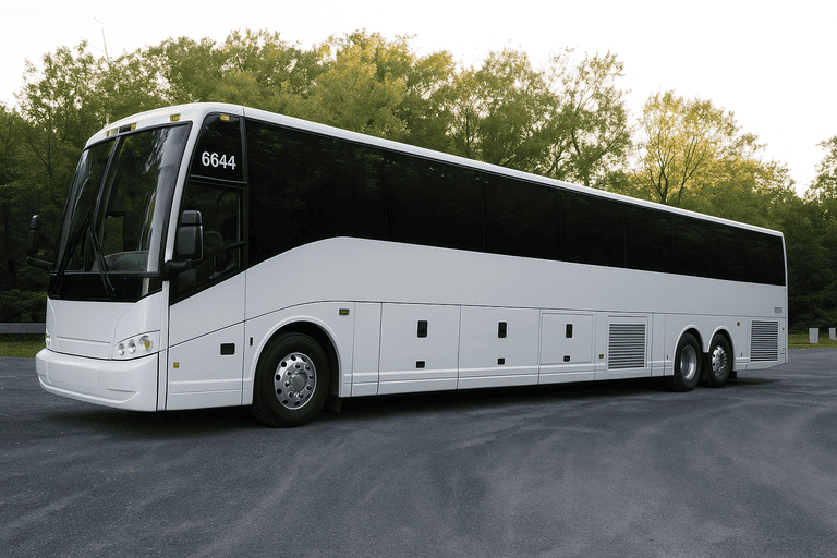 exterior of Charter Bus Rental Somerville coach bus