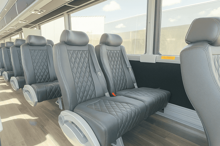 interior of Charter Bus Rental Somerville charter bus